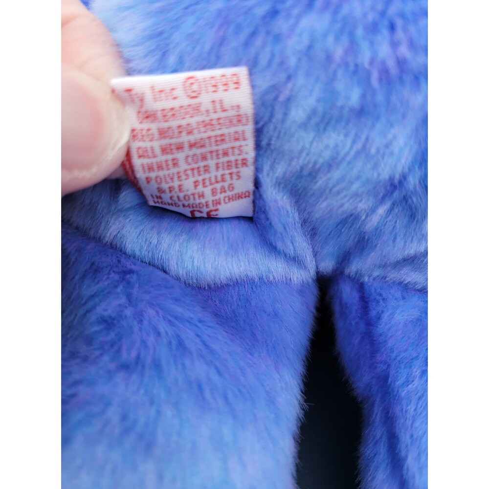 TY Beanie Babies Buddy Clubby II Teddy Bear 1999 Periwinkle Blue 14” - Picture 16 of 16